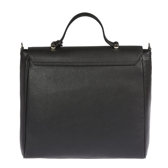 👛Trussardi Women’s Hand Bag In Embossed Leather. Metal Flap With Snap Closure